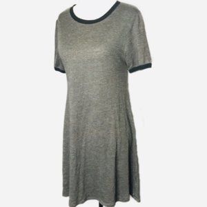 VANS Woman's Grey & Black Baseball Shirt Dress XS